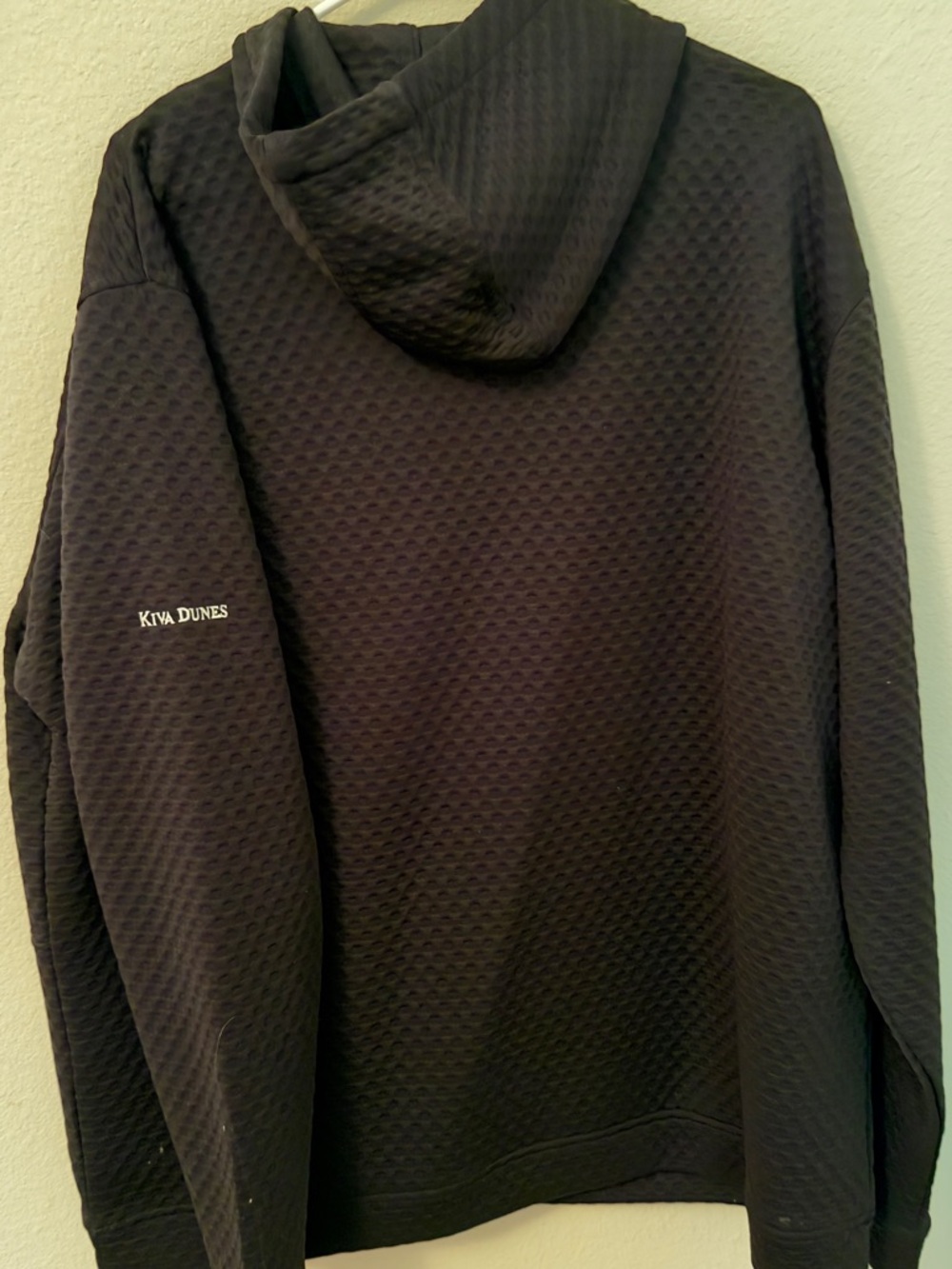 FootJoy Black Textured Hooded Pullover - Picture 2 of 3